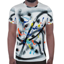 Load image into Gallery viewer, French abstract graffiti artist jp.carp all over print mesh t-shirt for #ArtIt - urban artwear
