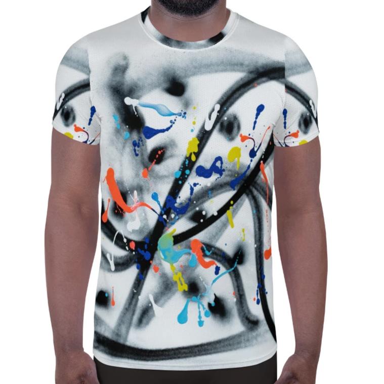 French abstract graffiti artist jp.carp all over print mesh t-shirt for #ArtIt - urban artwear