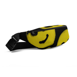 #ArtIt- urban artwear making streetwear out of contemporary art: R. Wolff smiley all over print fanny pack delivered on demand