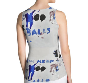 Luanne May Alle you need are balls all-over tank top