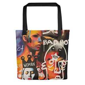 #ArtIt- urban artwear making streetwear out of contemporary art: Mr. Kling all over print tote bag delivered on demand