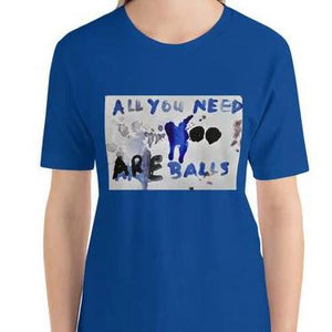 #ArtIt- urban artwear making streetwear out of contemporary art: Luanne May blue cotton tee delivered print on demand