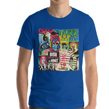 Load image into Gallery viewer, #ArtIt- urban artwear making streetwear out of contemporary art: Mr. Kling blue cotton t-shirt delivered print on demand