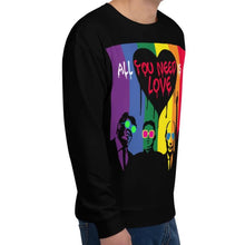 Load image into Gallery viewer, Mr. Kling All you need is love all-over unisex sweatshirt