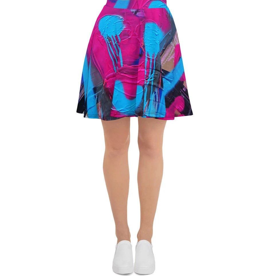#ArtIt- urban artwear making streetwear out of contemporary art: Luanne May all over print skirt delivered on demand