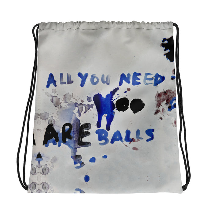 Luanne May All you need are balls drawstring bag from #ArtIt - urban artwear