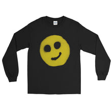Load image into Gallery viewer, #ArtIt- urban artwear making streetwear out of contemporary art: R. Wolff smiley black cotton longsleeve delivered print on demand