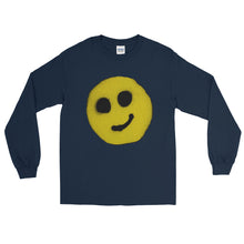Load image into Gallery viewer, #ArtIt- urban artwear making streetwear out of contemporary art: R. Wolff smiley navy cotton longsleeve delivered print on demand