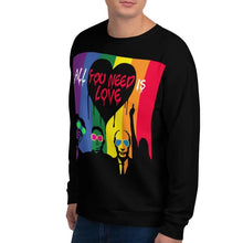 Load image into Gallery viewer, Mr. Kling All you need is love all-over unisex sweatshirt